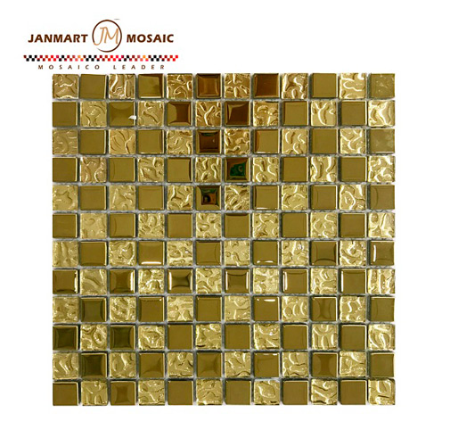 Golden Kitchen Backsplash Glass Crystal Mosaic
