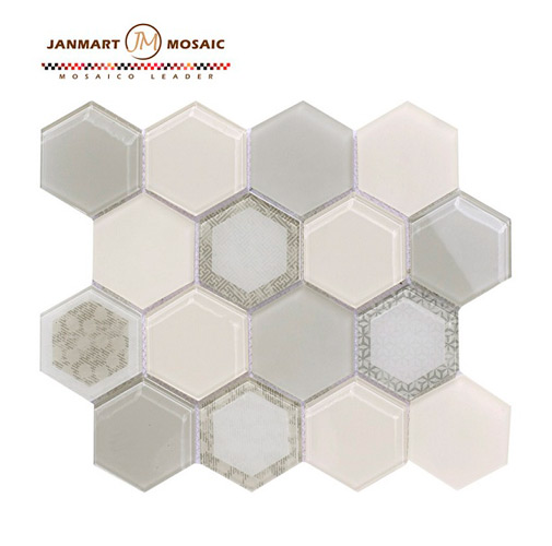 Hexagon Glass Decoration Mosaic