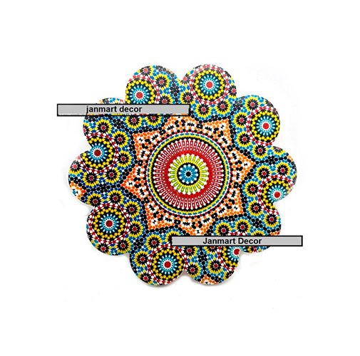 Mandala Pattern Ceramic Coasters