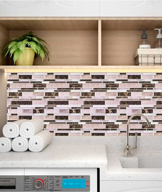 peel and stick mosaic tile backsplash