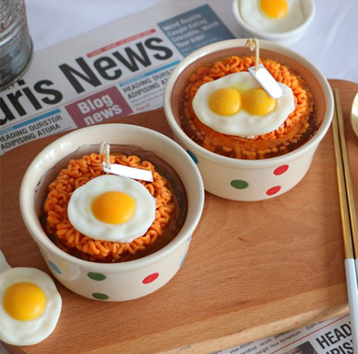 Creative Scented Egg Noodle Shaped Candle