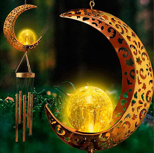 Sun Moon Wind Chimes Light