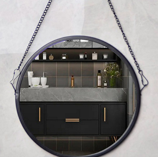 Decorative Metal Mirror with Chain