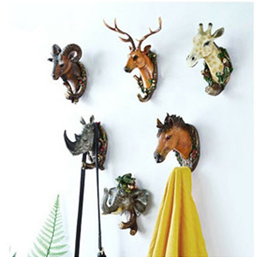 Resin Animal Head Art Wall Hangers