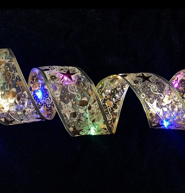 christmas ribbon lights