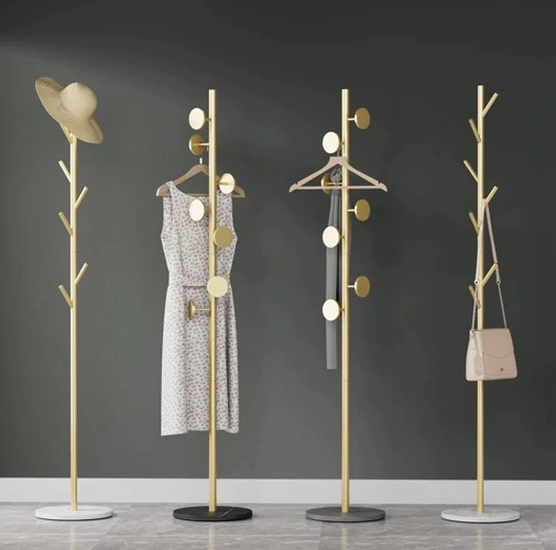 Floor-standing rock panel coat rack, a new trend of luxury